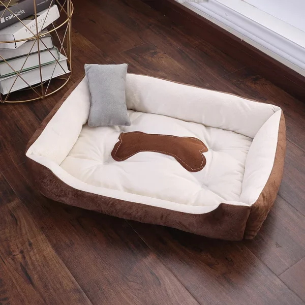 Dog bed bone shape