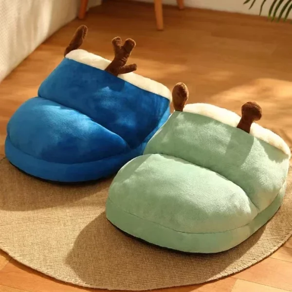 Dog bed slipper shape