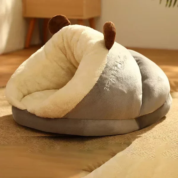 Dog bed slipper shape