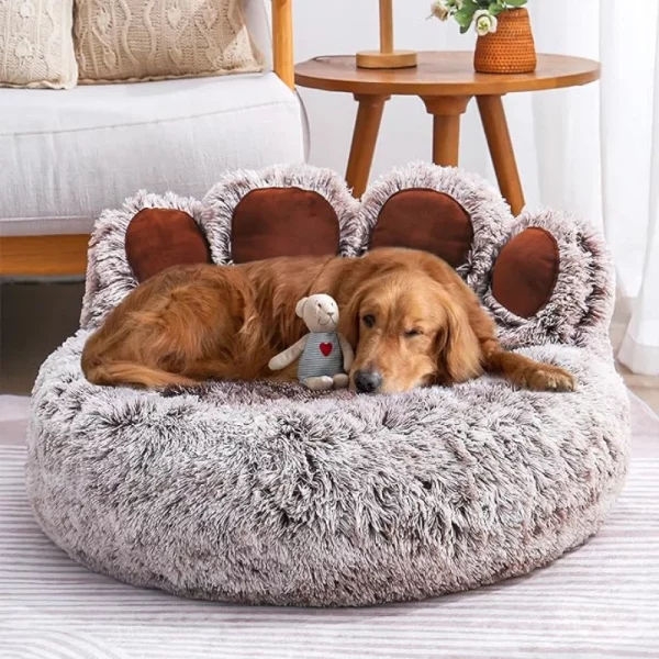 Dog bed bear paw