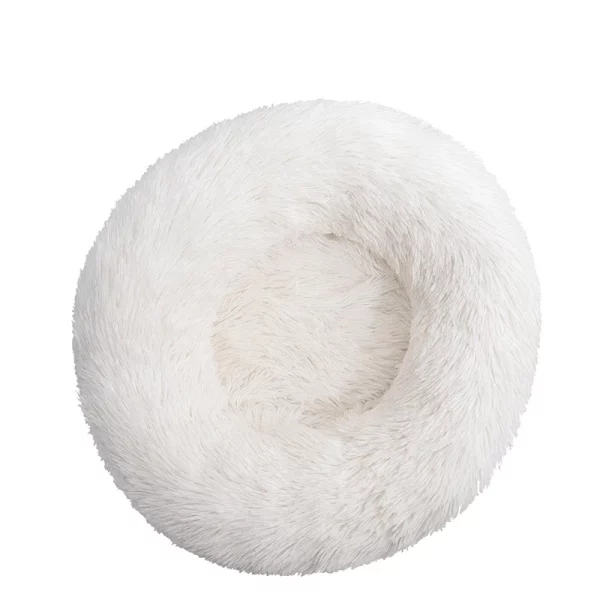 Dog bed long plush round