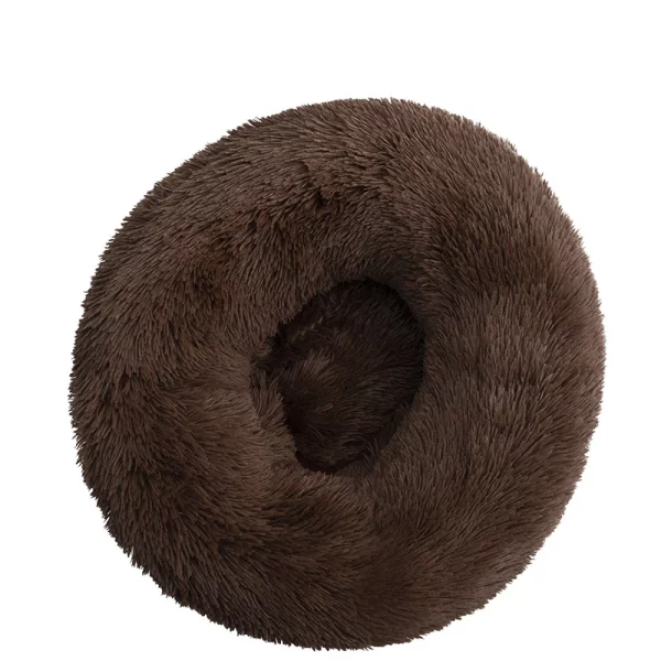 Dog bed long plush round