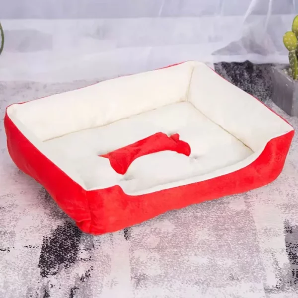 Dog bed bone shape